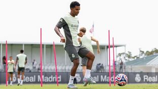 Último entrenamiento antes del partido contra la Juventus